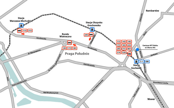 Targi WiW - mapka